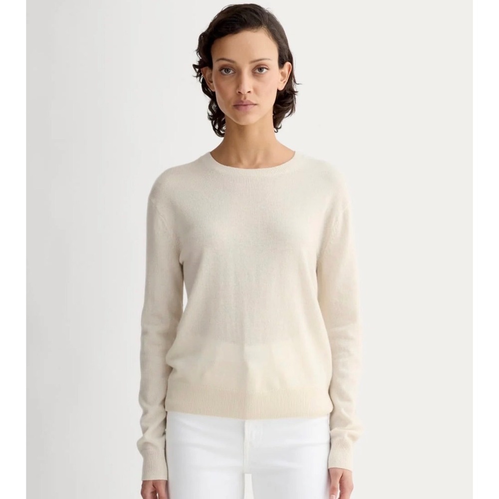 Everlane Re-Cashmere Crewneck Sweater Ivory Cream XS F-SWTR-CRE-CR-LS